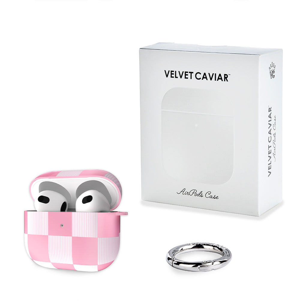 Pink Vibe Checkered AirPod Case