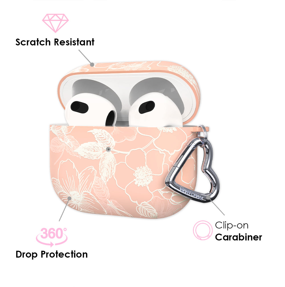 Peach Blossom Floral AirPod Case