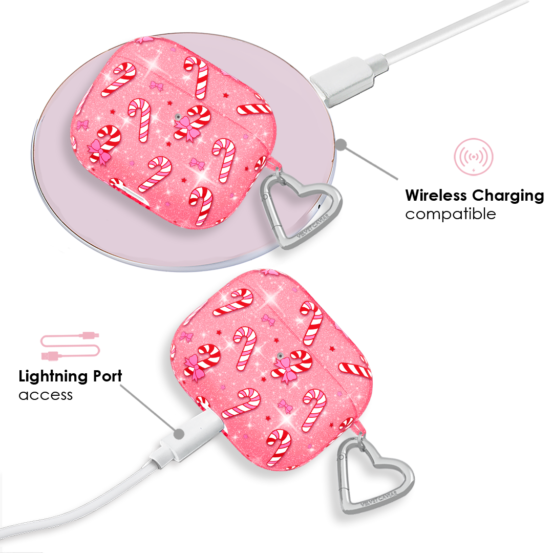 Pink Peppermint Princess AirPod Case