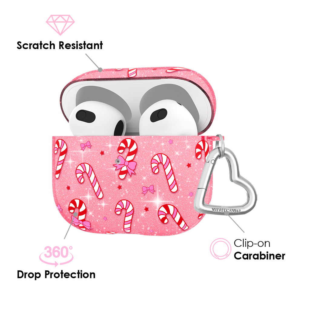 Pink Peppermint Princess AirPod Case