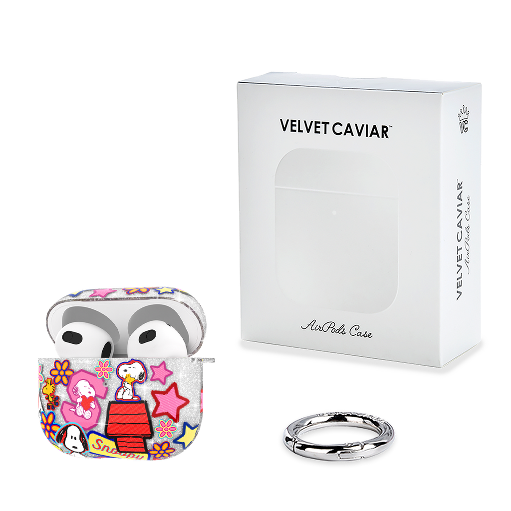 Snoopy Patchwork Glitter AirPod Case