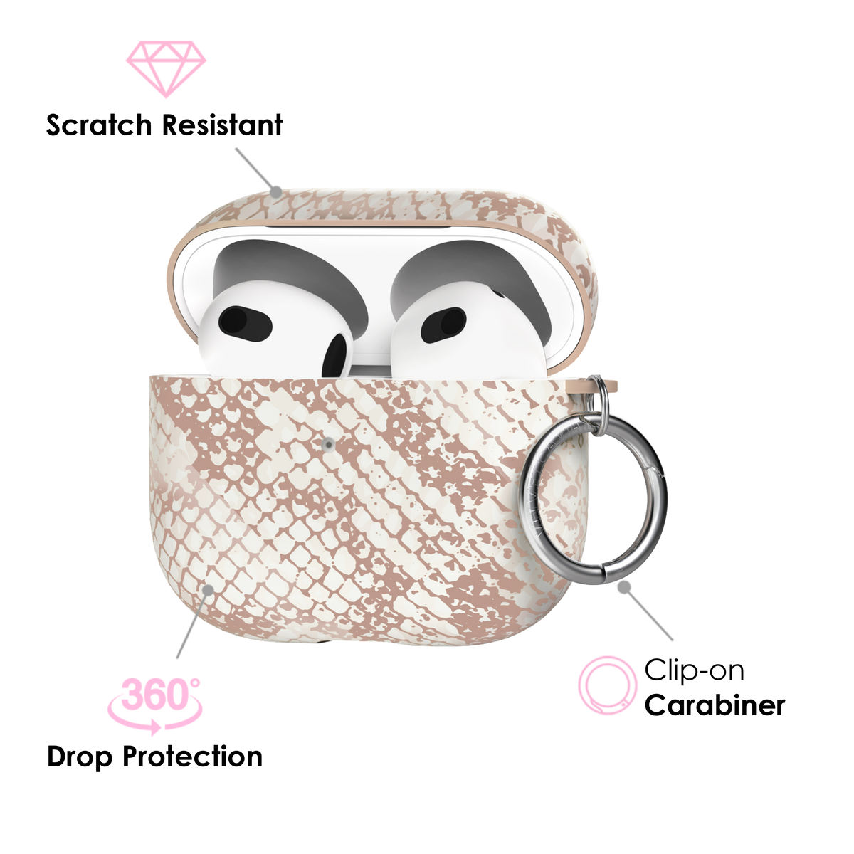 Nude Python AirPod Case
