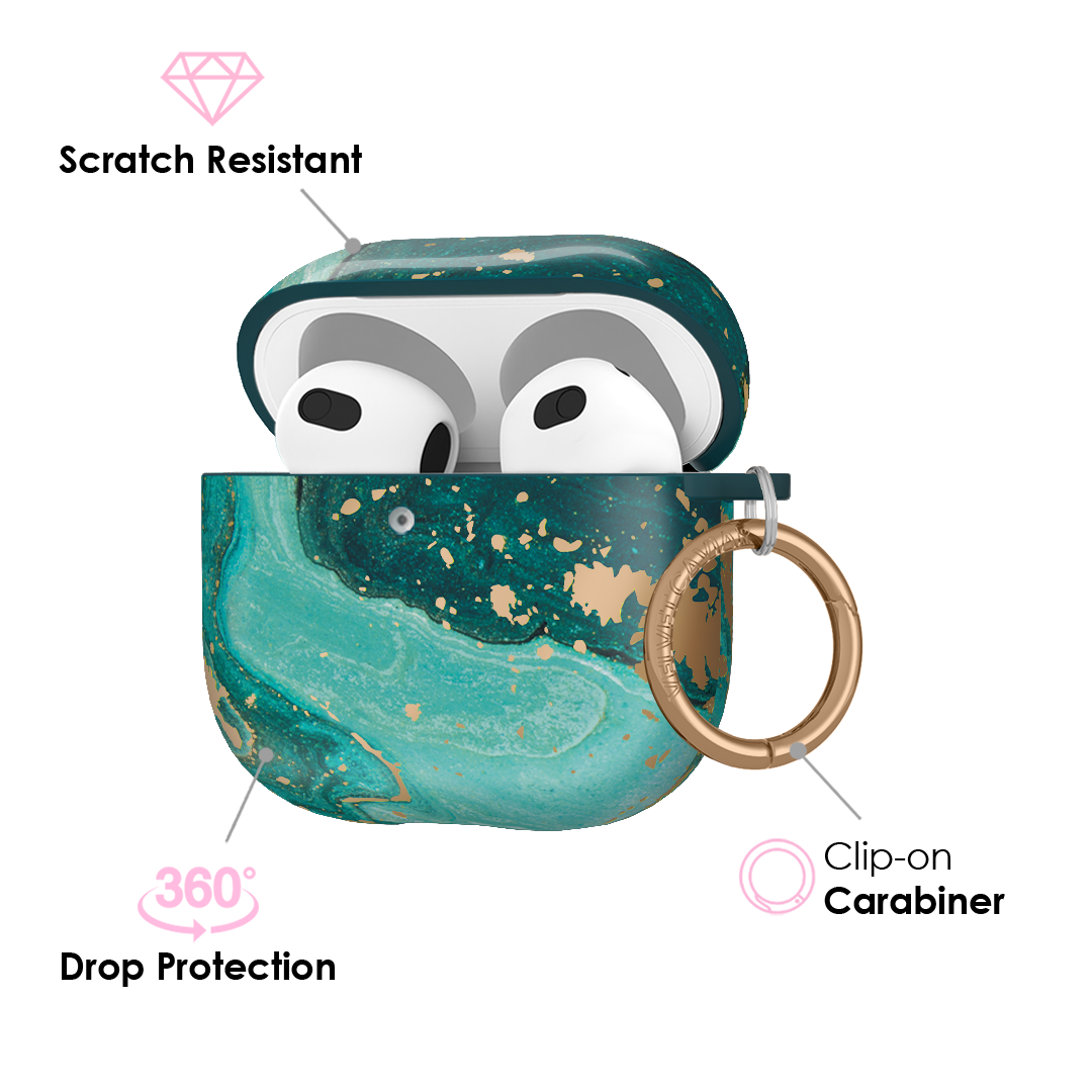Emerald Marble AirPods Case