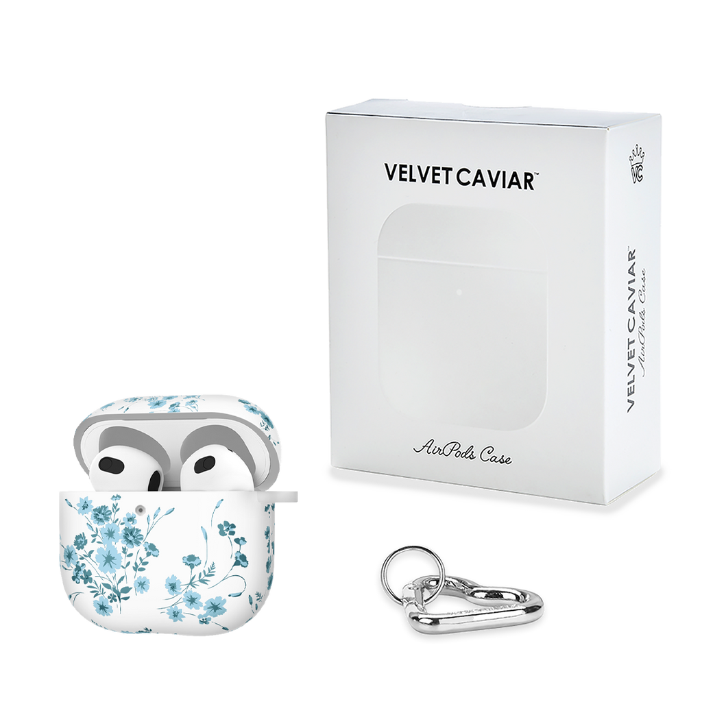 French Blue Floral AirPod Case