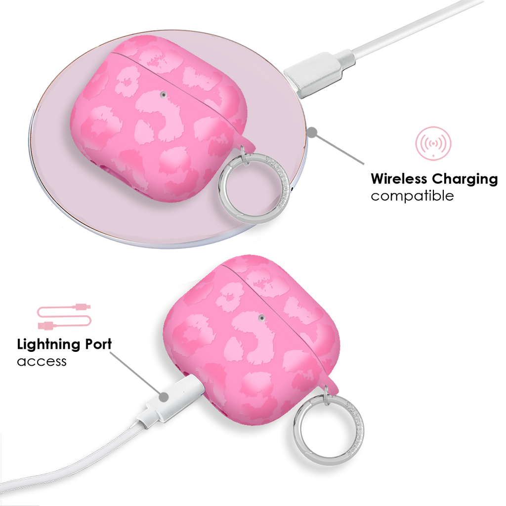 Hot Pink Leopard AirPod Case