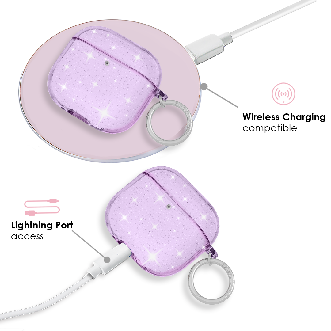 Lilac Stardust AirPod Case