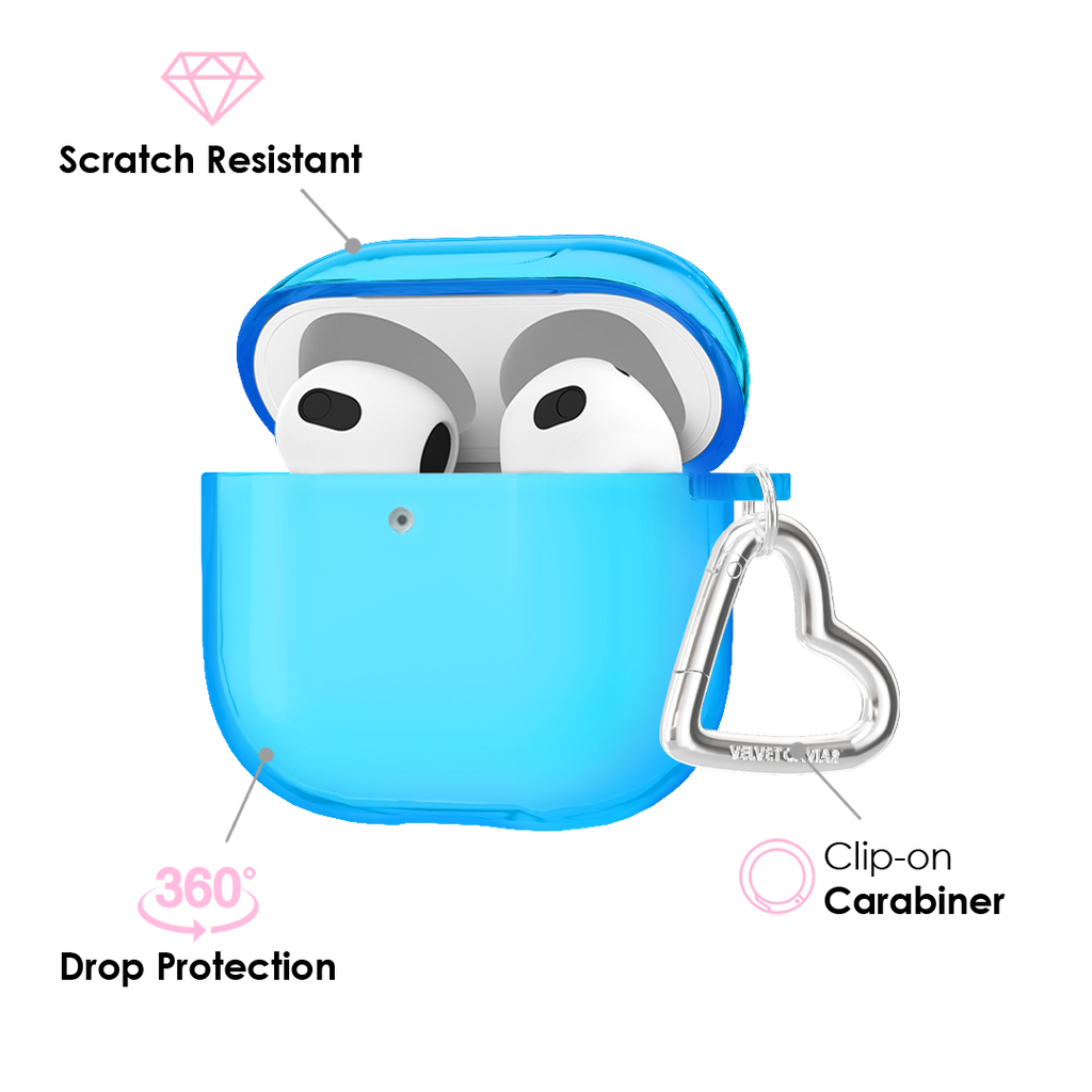 Neon Blue AirPod Case