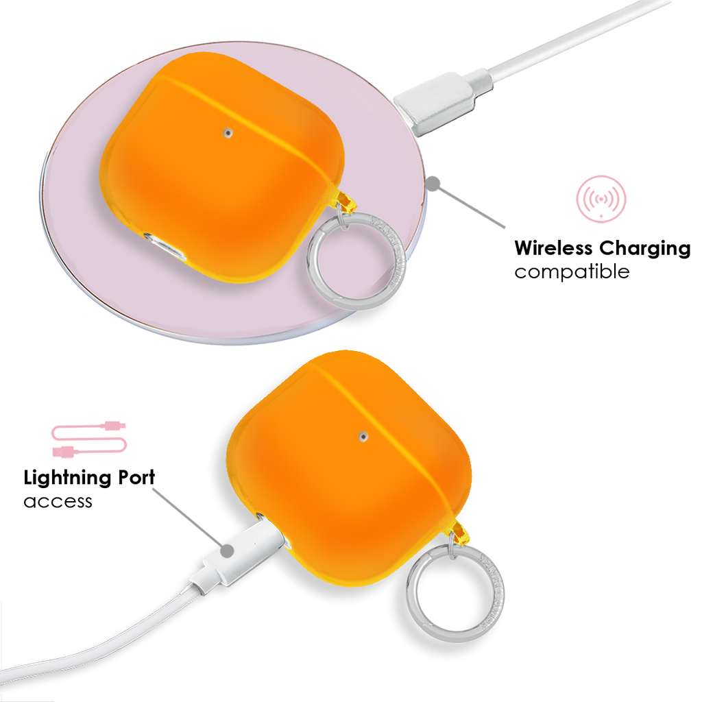 Neon Orange AirPod Case