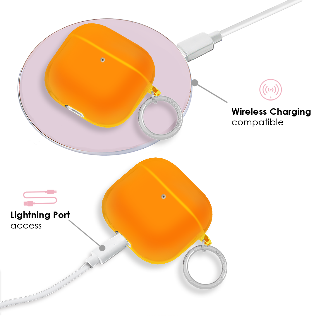 Neon Orange AirPod Case