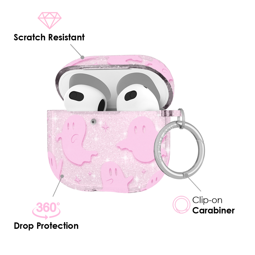 Ghosted Pink Glitter AirPod Case