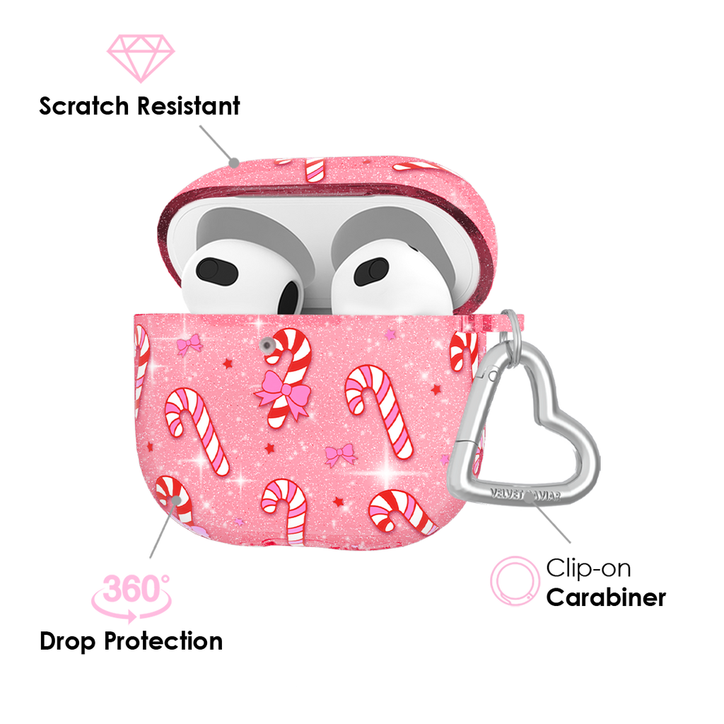 Pink Peppermint Princess AirPod Case