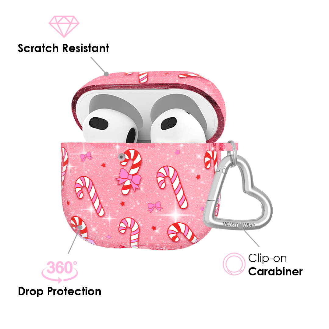 Pink Peppermint Princess AirPod Case