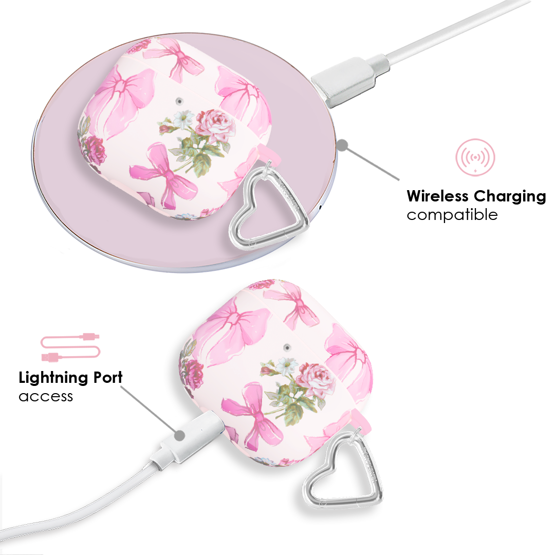 Posie Pink Bow AirPod Case