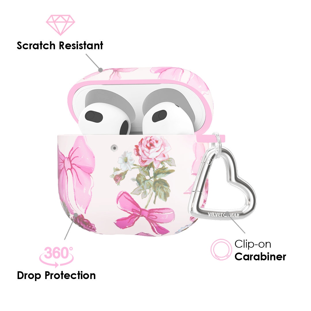 Posie Pink Bow AirPod Case
