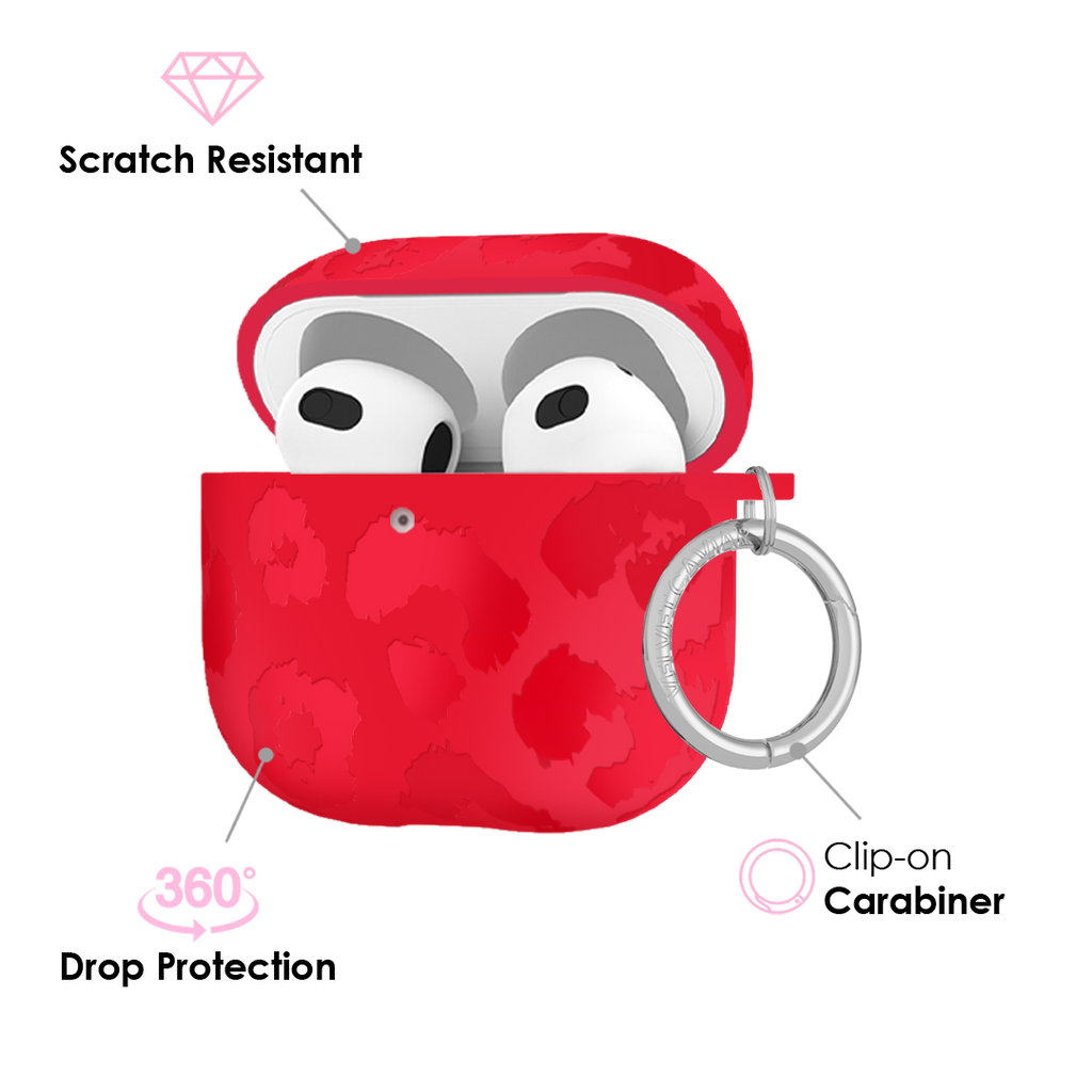Red Hot Leopard AirPod Case