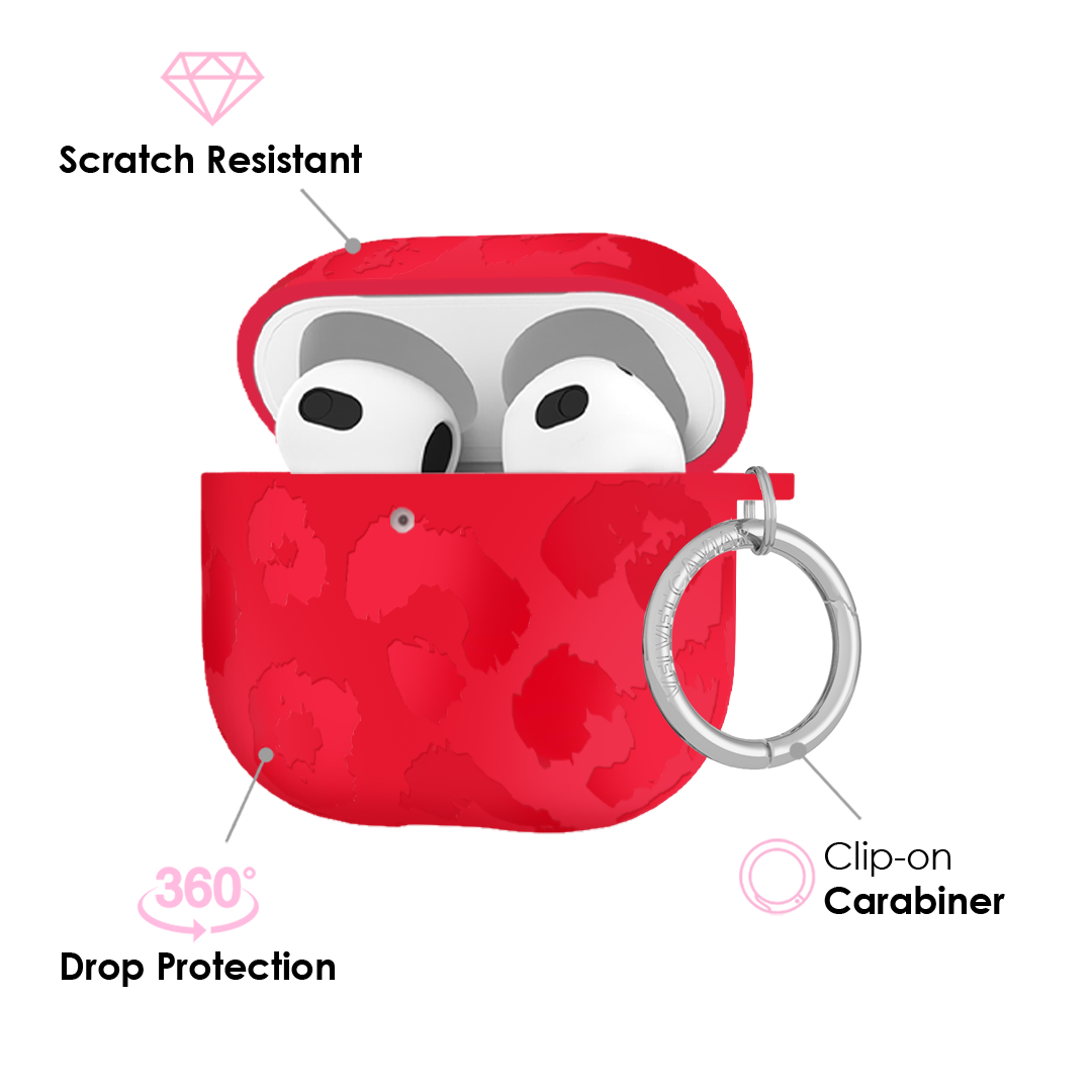 Red Hot Leopard AirPod Case