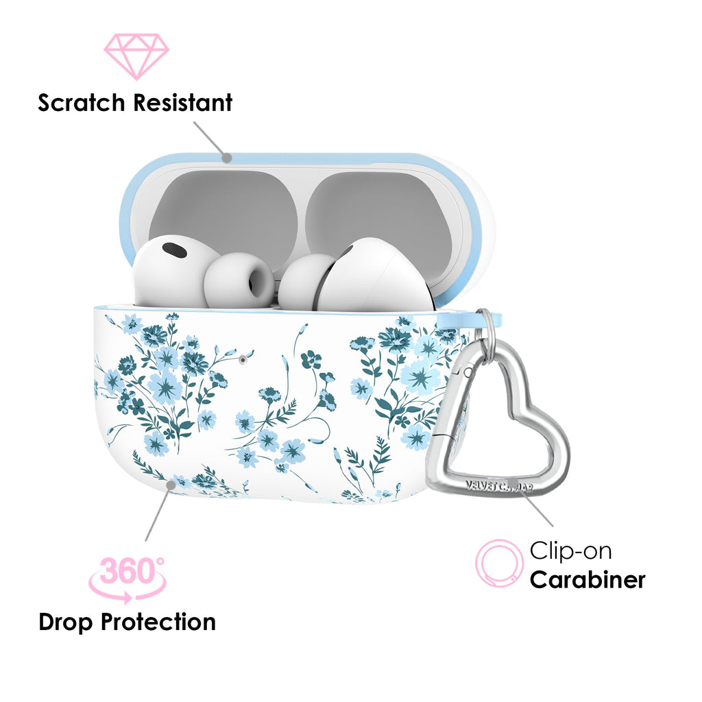 French Blue Floral AirPod Case