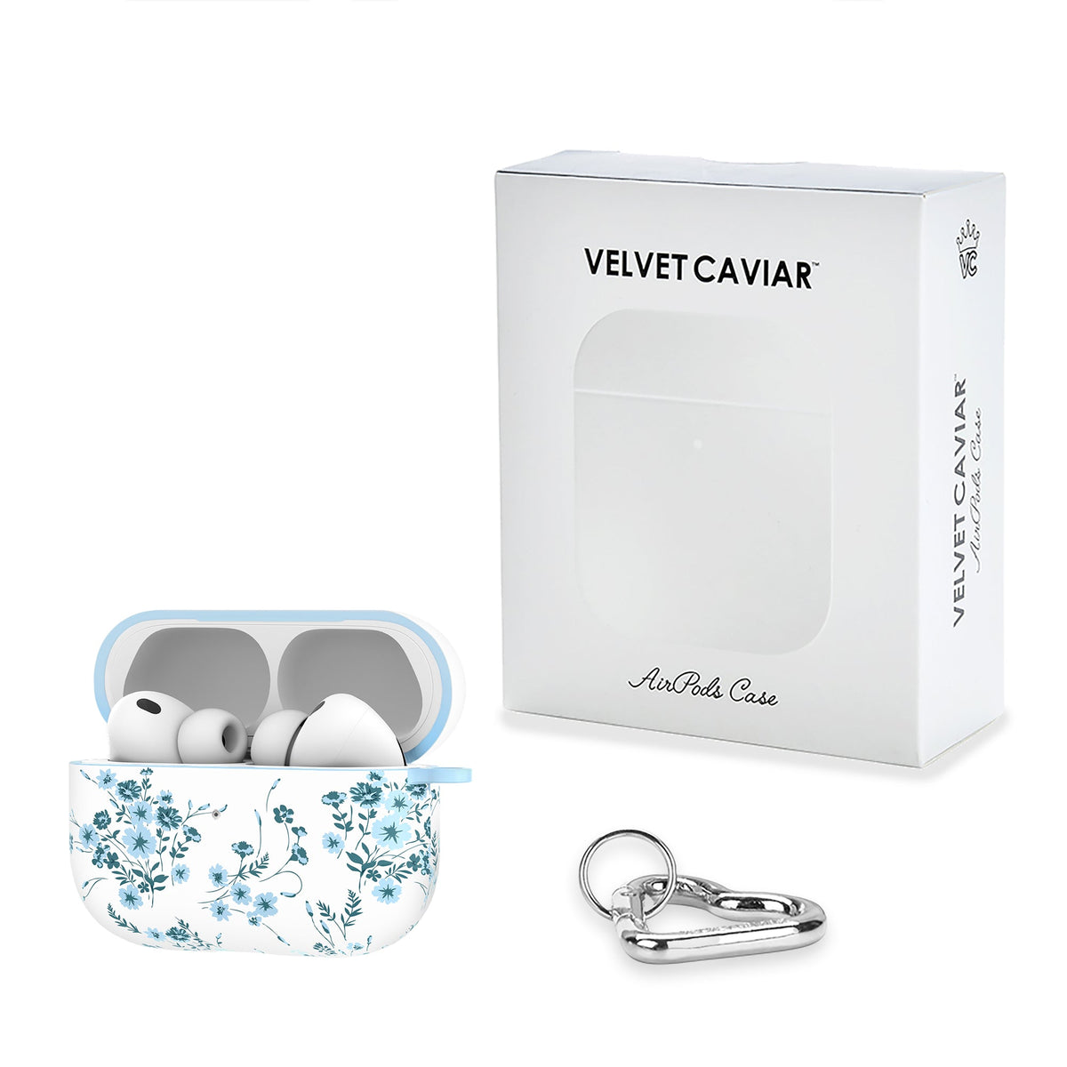 French Blue Floral AirPod Case
