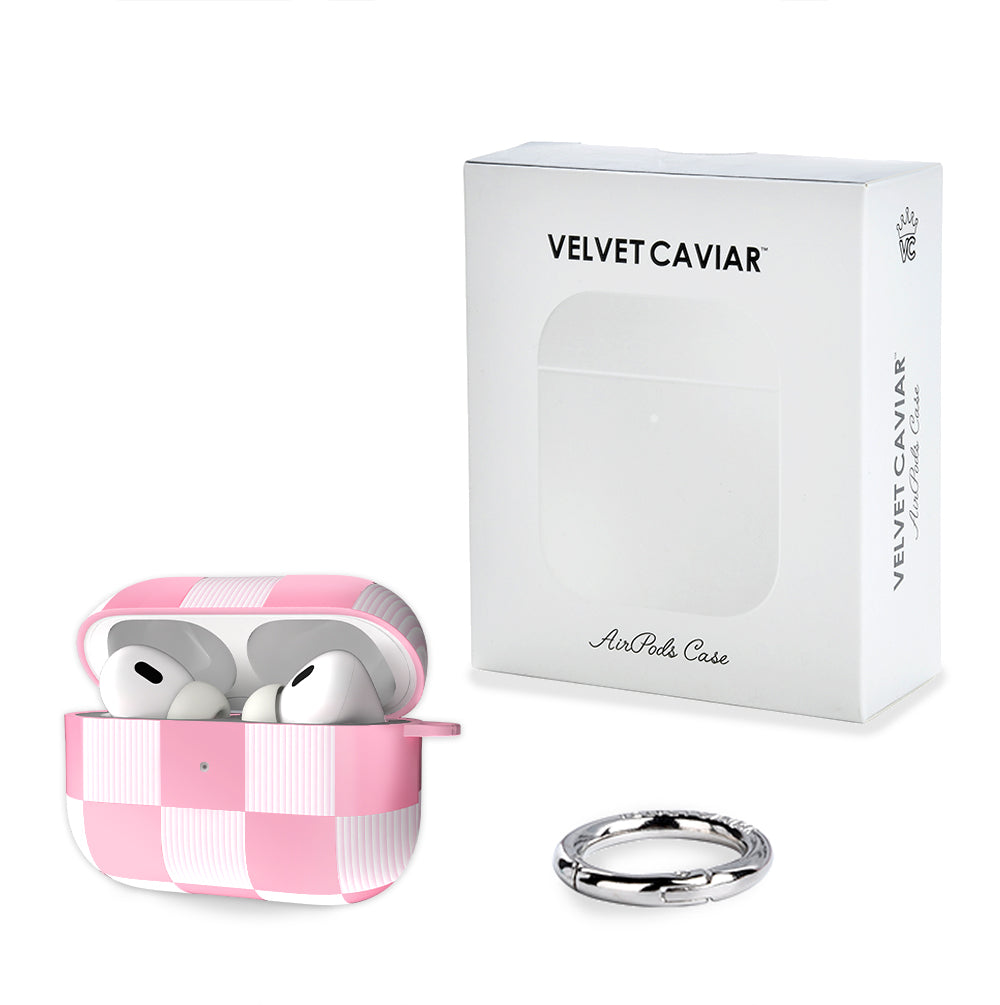 Pink Vibe Checkered AirPod Case