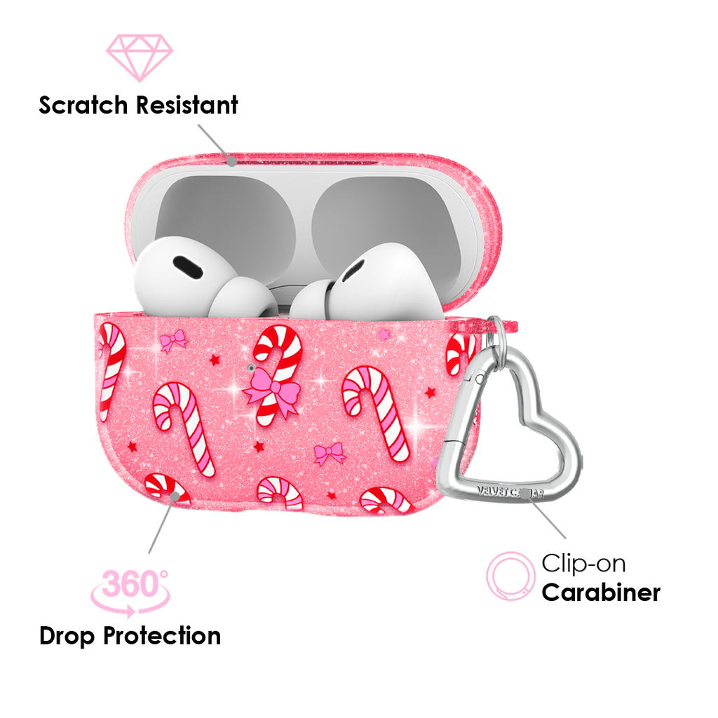Pink Peppermint Princess AirPod Case
