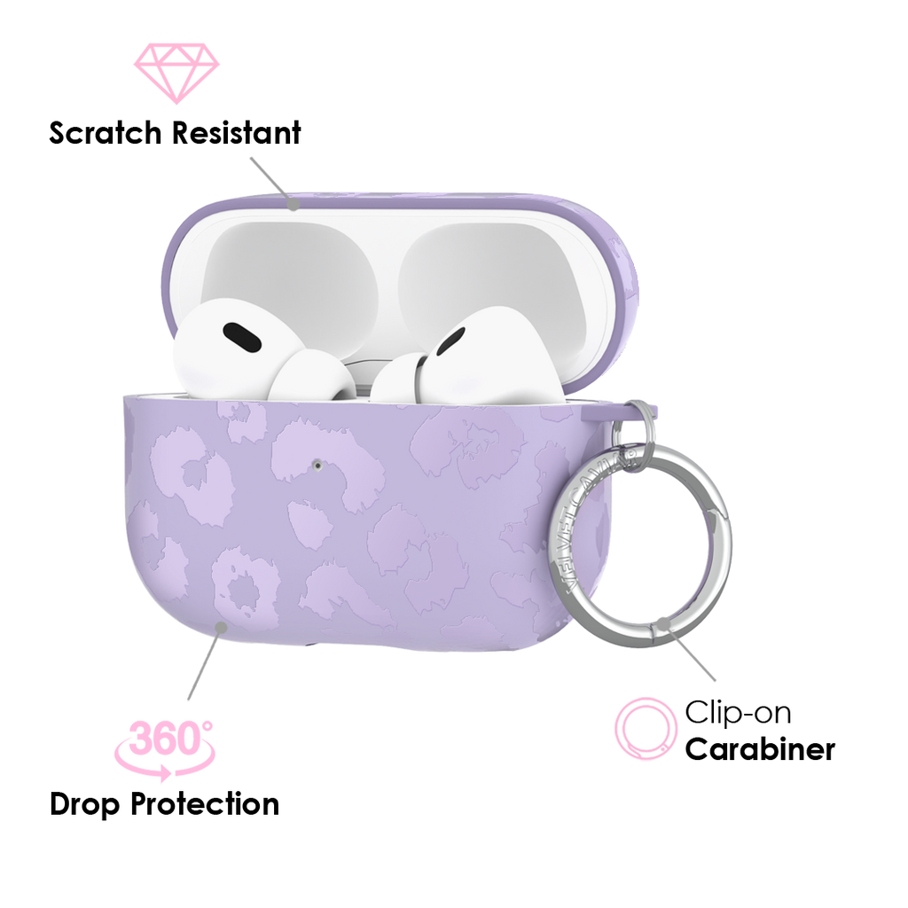 Lilac Leopard AirPod Case