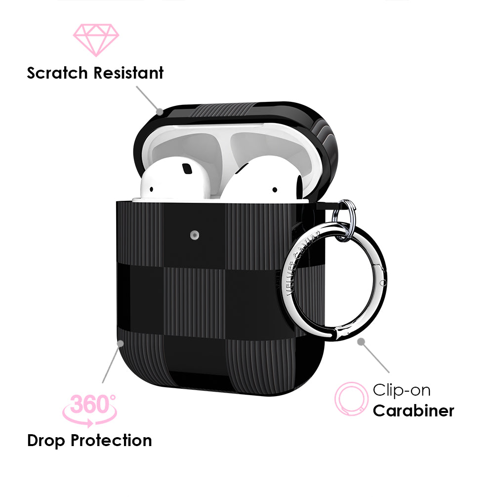 Noir Vibe Checkered AirPod Case