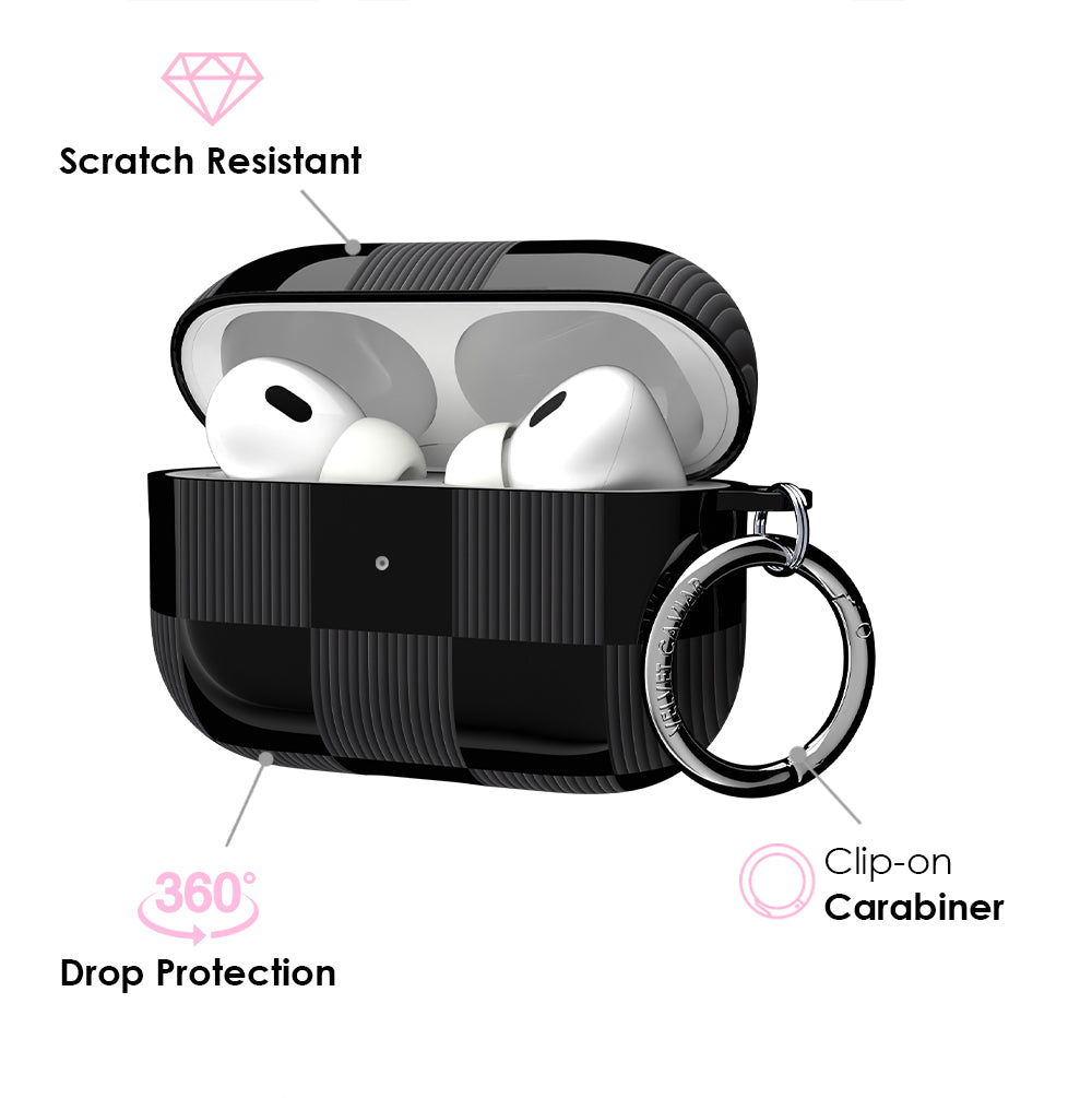 Noir Vibe Checkered AirPod Case