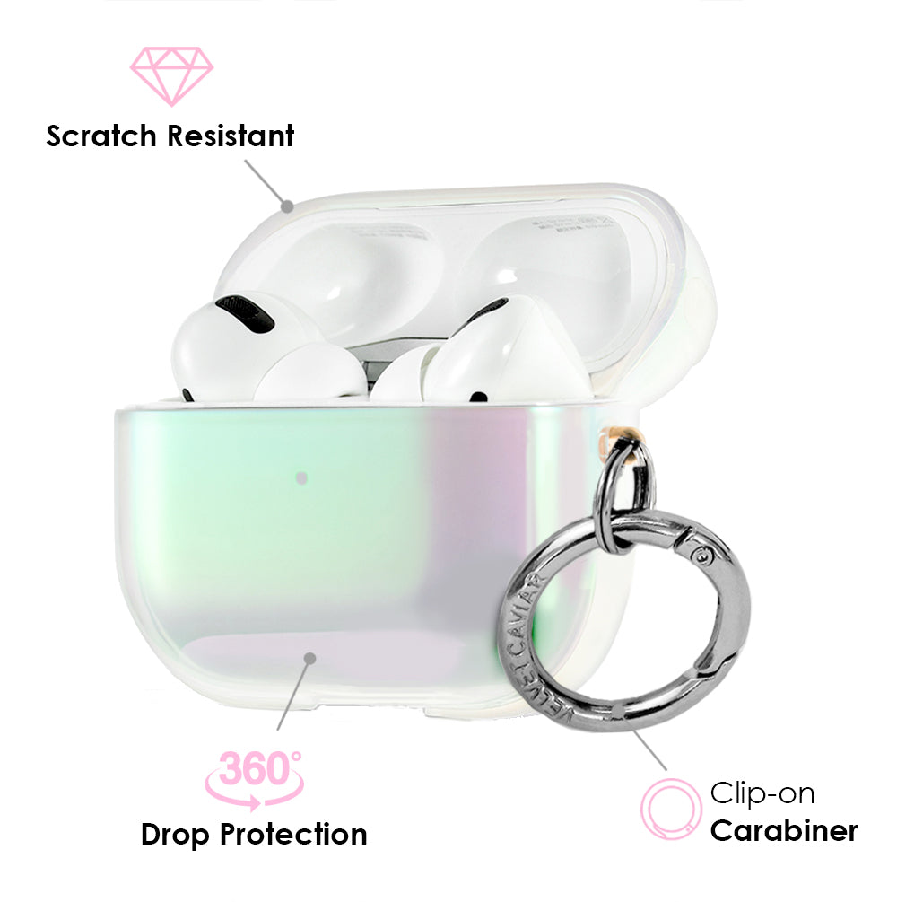 White Opal Airpods Case