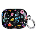 Black Wildflower AirPod Case