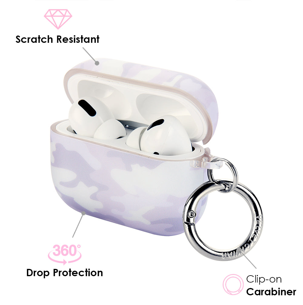 White Clouds Camo Airpods Case