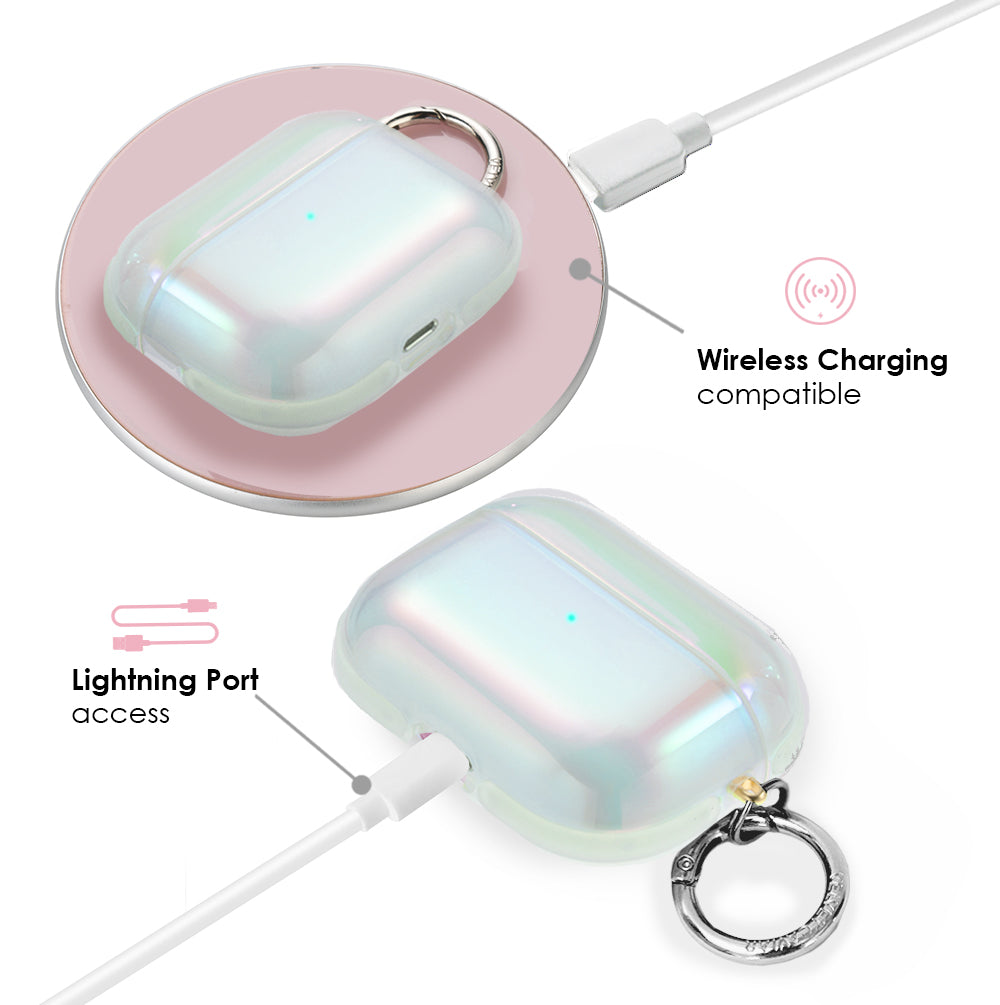 White Opal Airpods Case