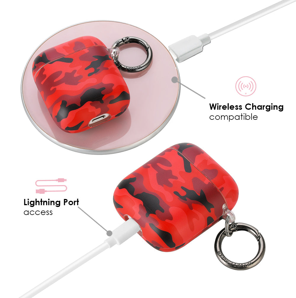 Red Camo Airpods Case