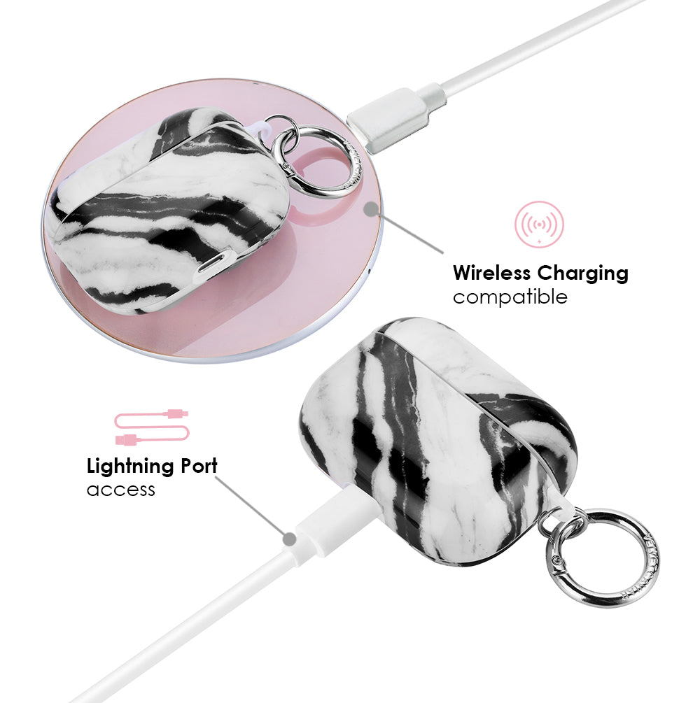 Panda Marble Airpods Case