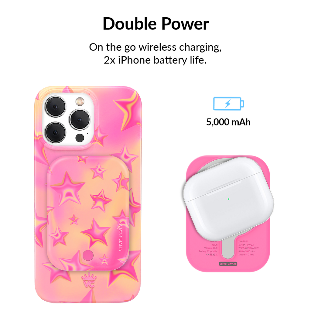 Sherbet Stars Portable MagSafe Charger Power Pack