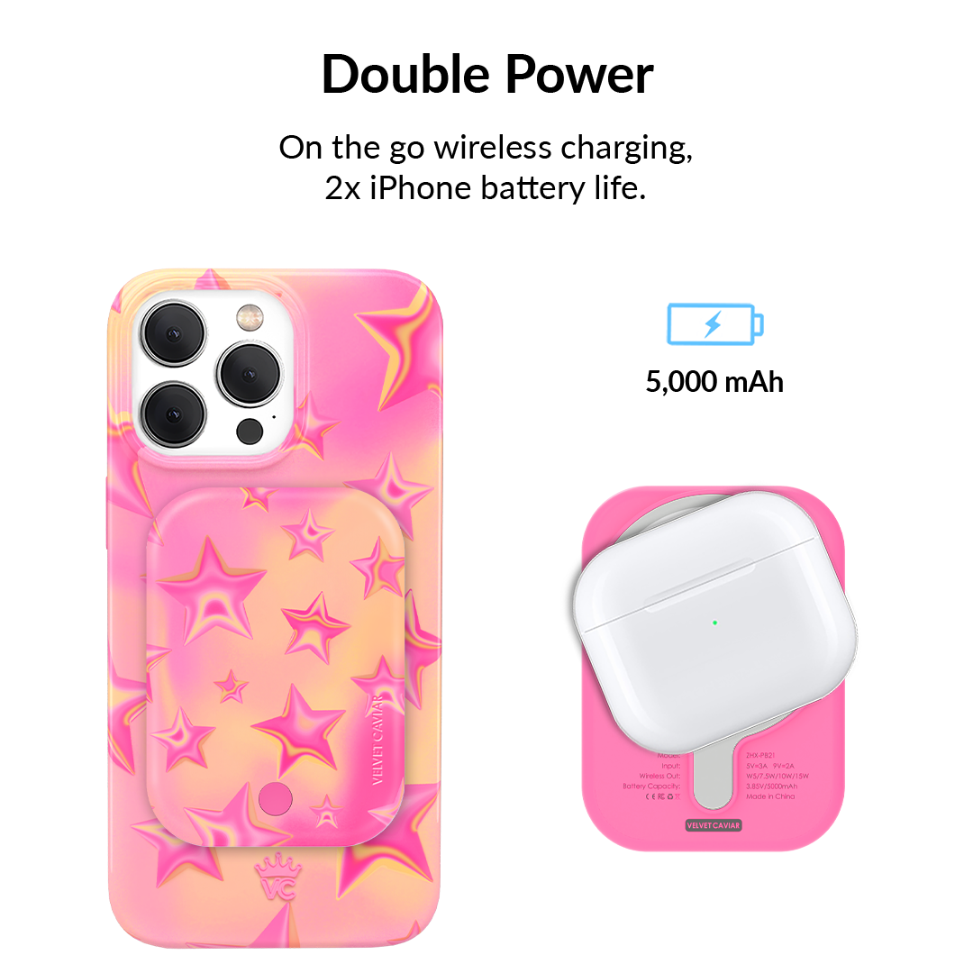 Sherbet Stars Portable MagSafe Charger Power Pack