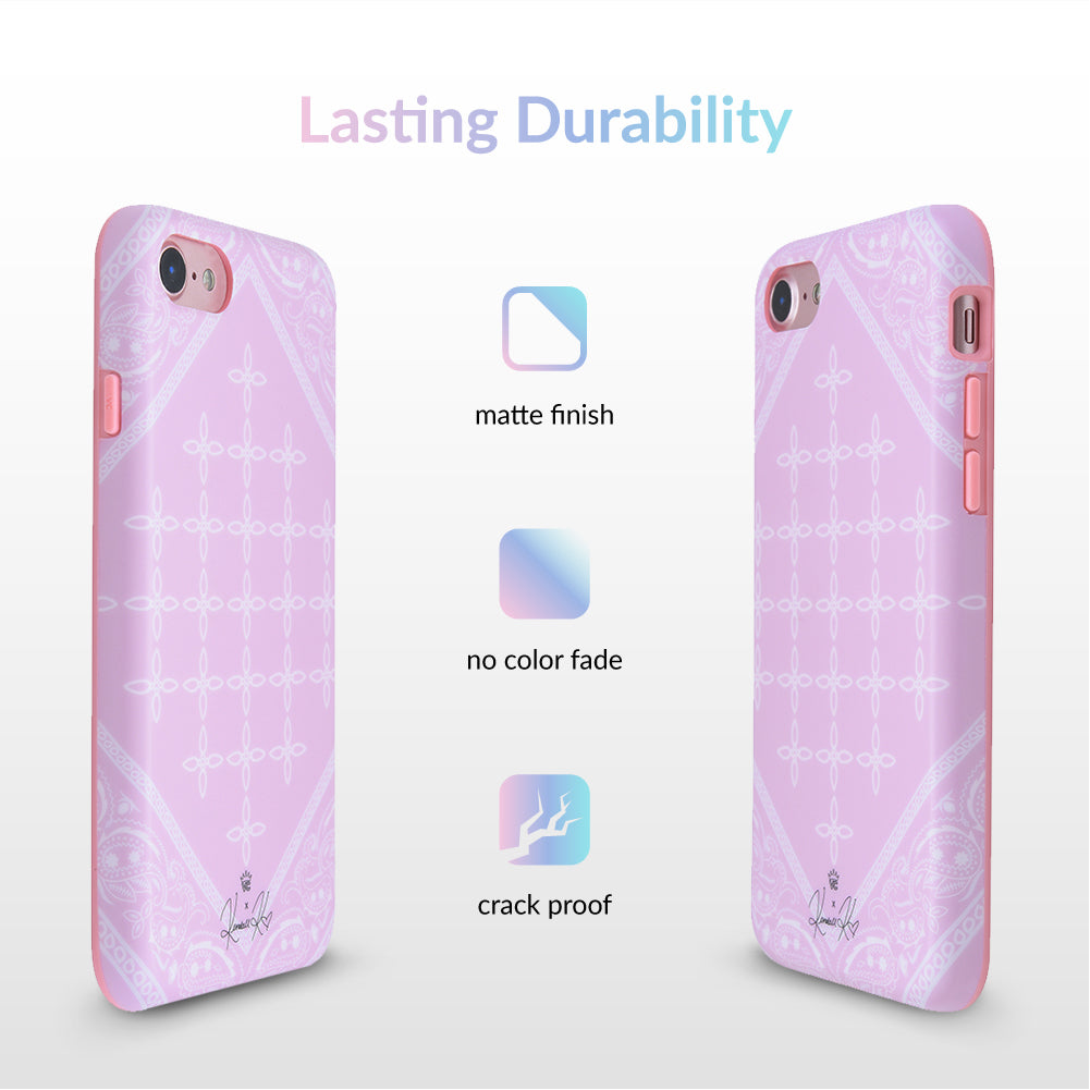 Pink Bandana iPhone Case by Kendall Vertes