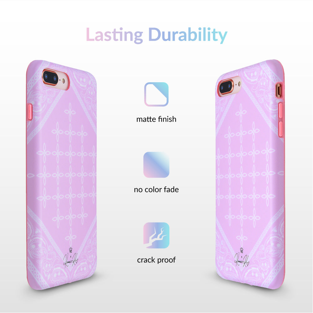 Pink Bandana iPhone Case by Kendall Vertes