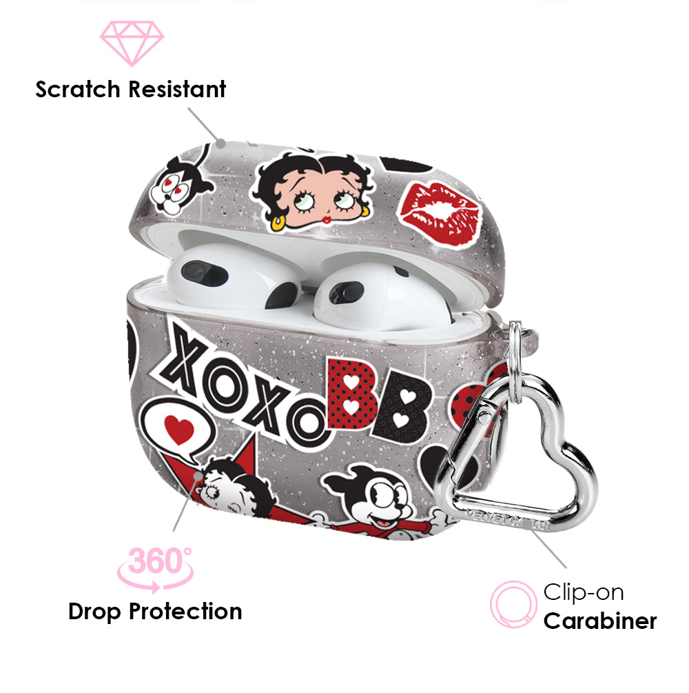 Betty Boop Sassy Glitter Airpod Case