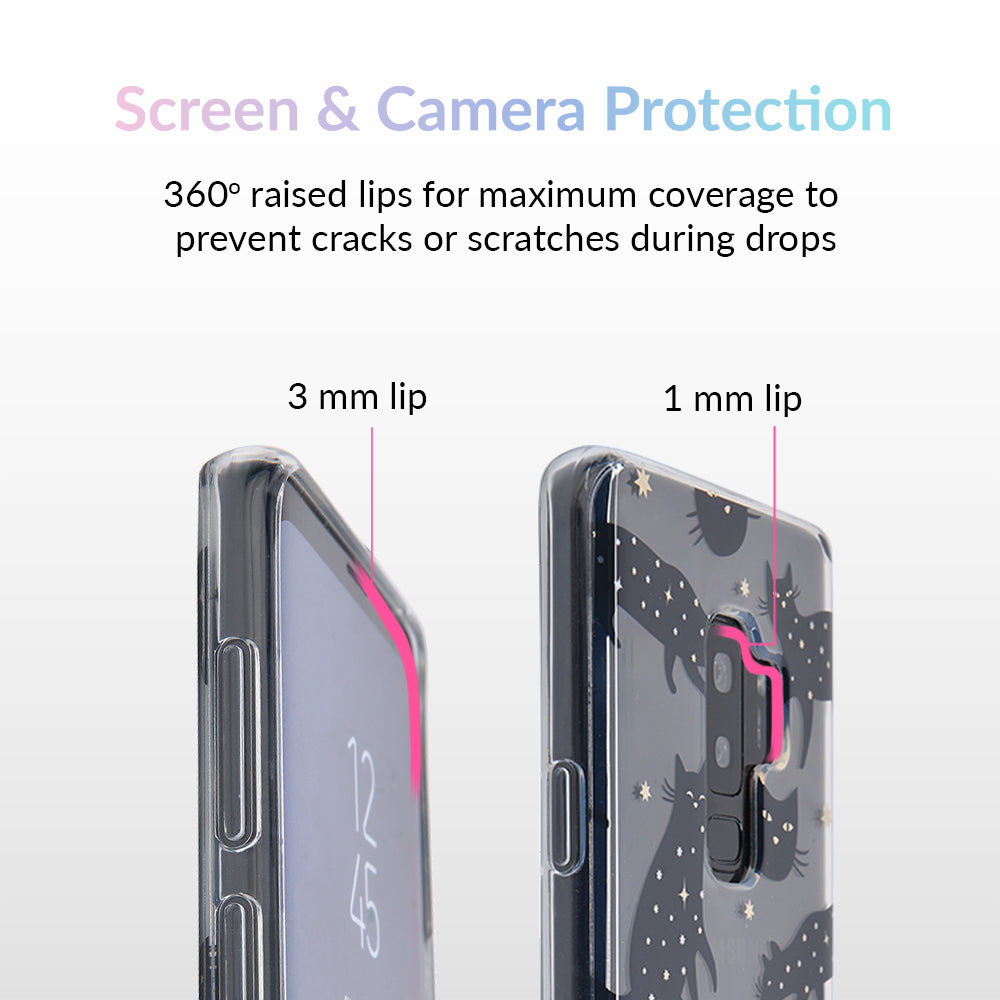 Black Cat Clear Samsung Galaxy Case