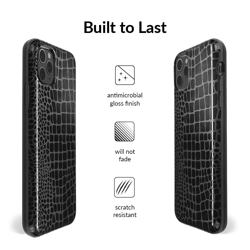 Black Croc iPhone Case