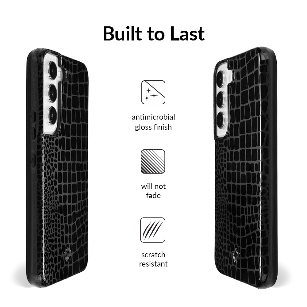 Black Croc Samsung Case