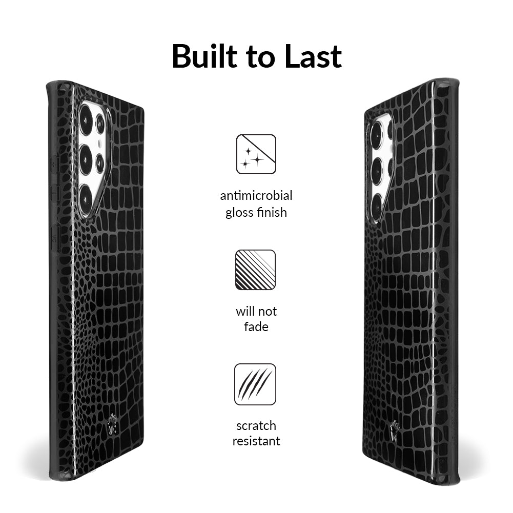 Black Croc Samsung Case