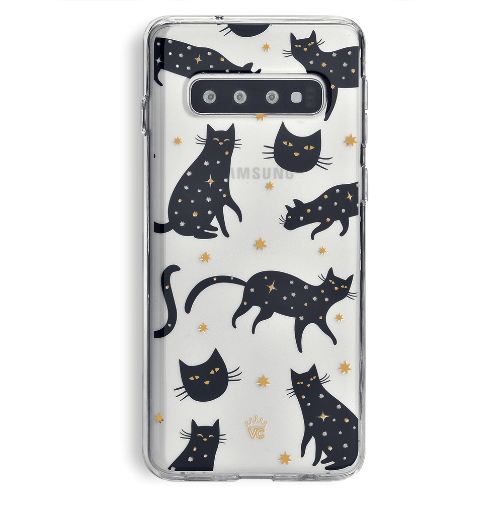 Black Cat Clear Samsung Galaxy Case