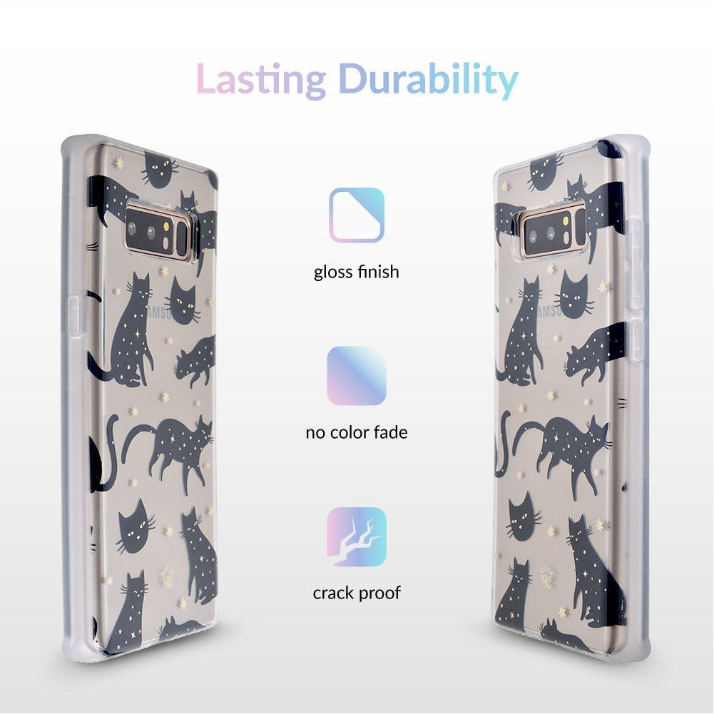 Black Cat Clear Samsung Galaxy Case