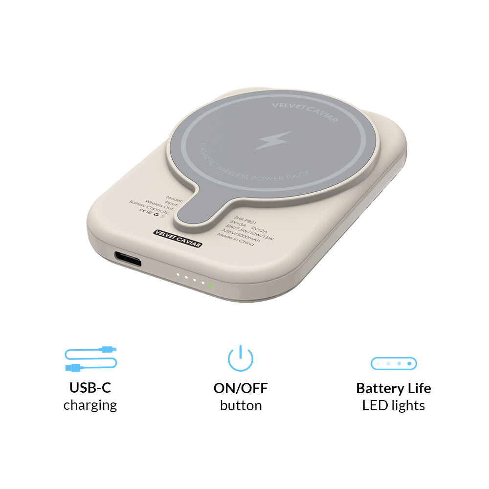Stone Leopard Portable MagSafe Charger Power Pack