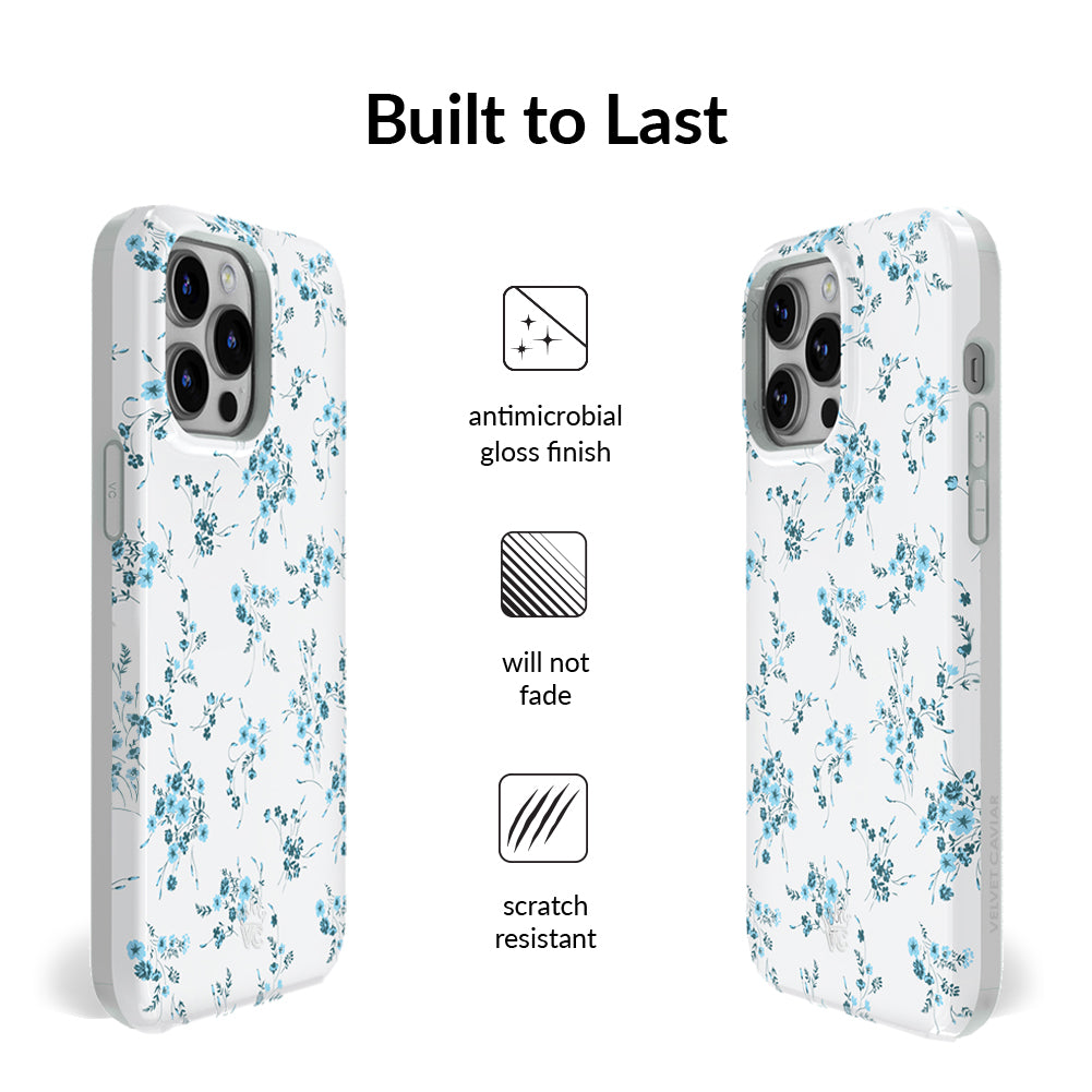 French Blue Floral iPhone Case
