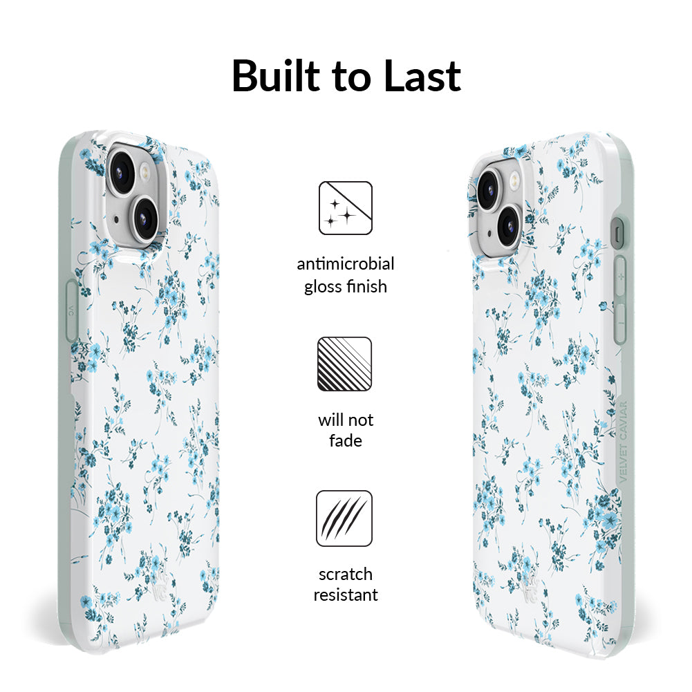 French Blue Floral iPhone Case