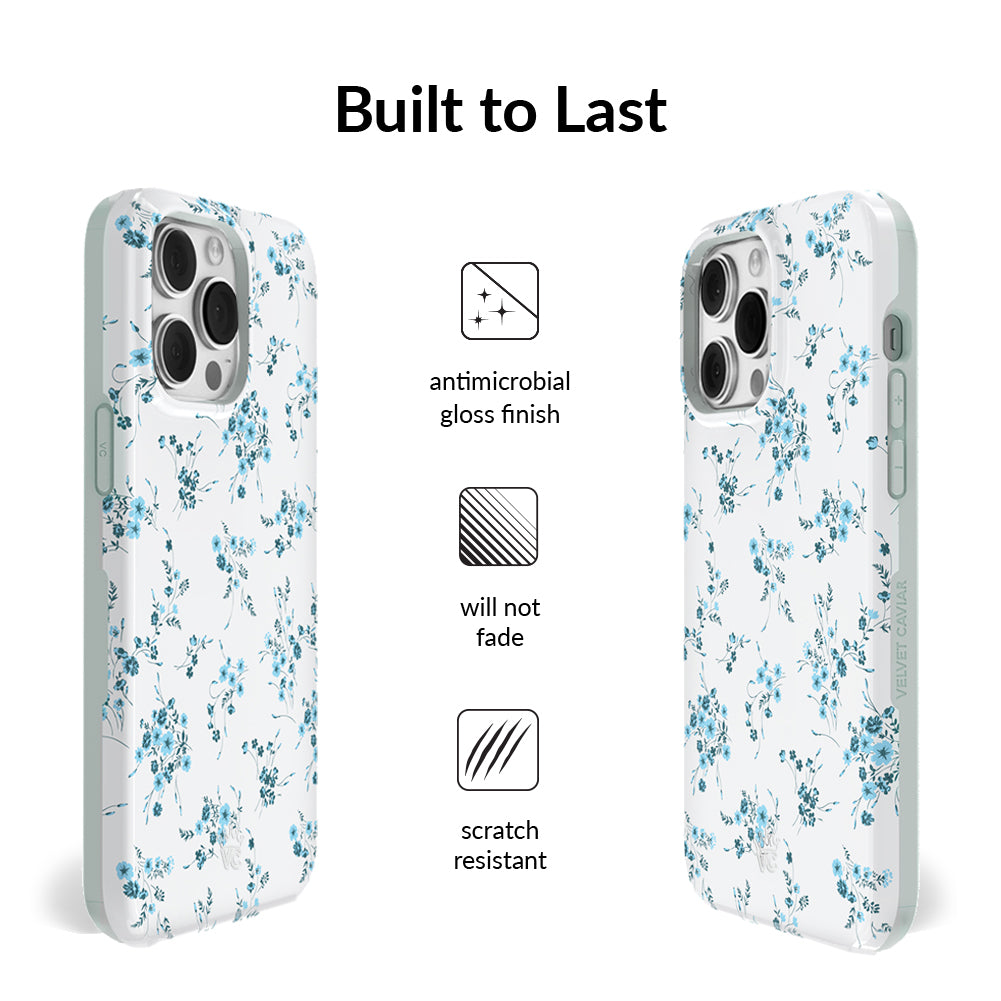 French Blue Floral iPhone Case