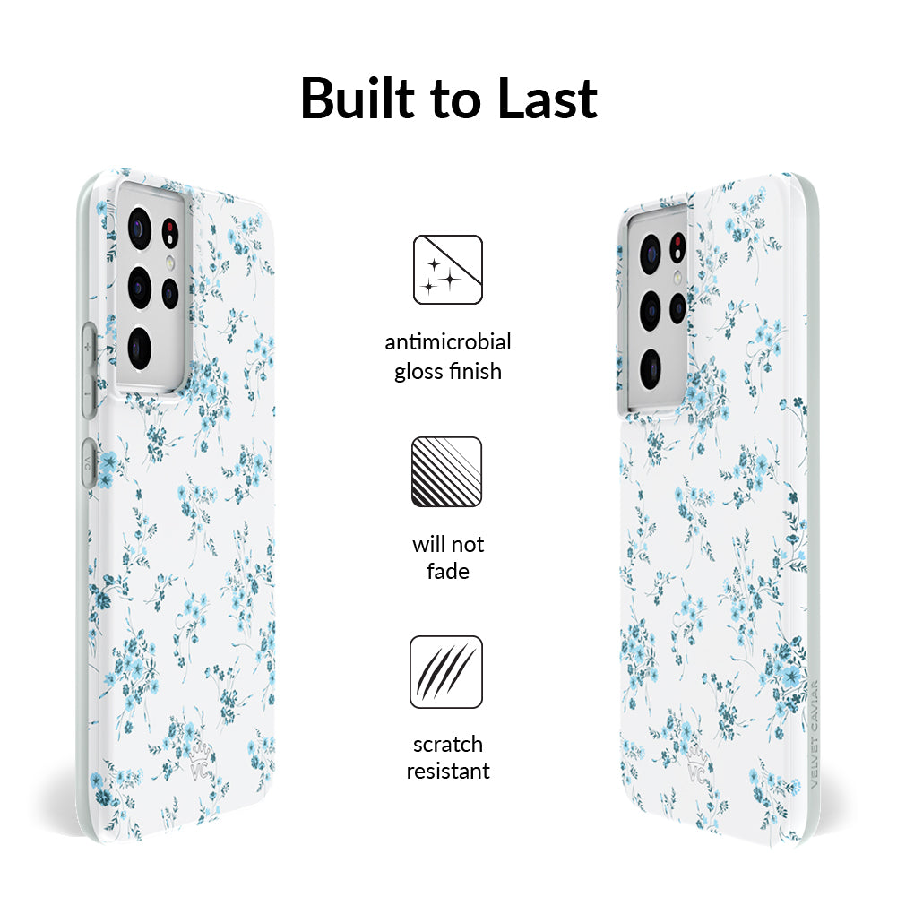 French Blue Floral Samsung Case