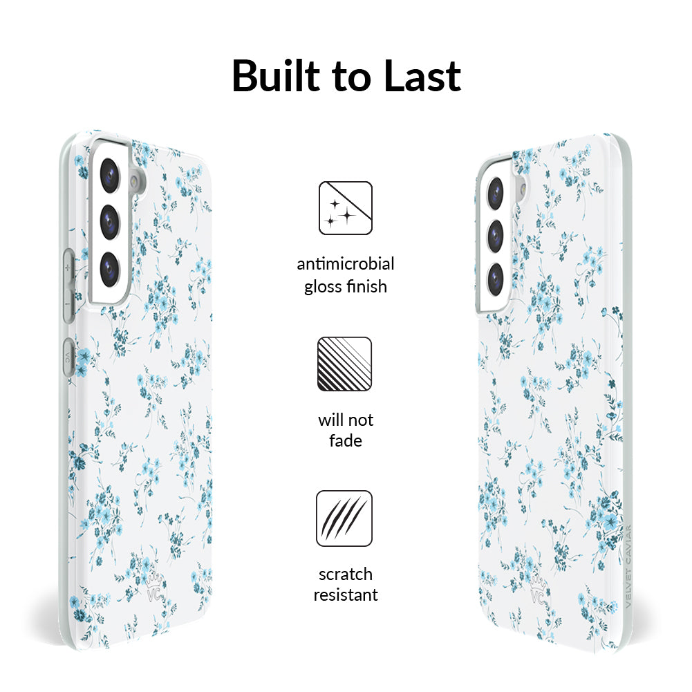 French Blue Floral Samsung Case